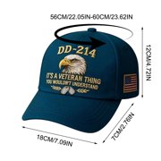 DD-214 Army Veteran Hat, Embroidered Patriotic Baseball Cap, Patriotic Veteran Day Gifts for Retired Soldiers