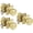 Brushed Gold, variant on 3 Pack Black Interior Door Knobs for Bathroom & Bedroom, Pismo Doorknob Turn Lock with Square Rosette, Heavy Duty Privacy Door Knob with Lock