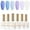 Blue Purple, variant on Gellen Gel Nail Polish Kit, 6 Colors Ice Glassy Gel Blue Purple Yellow Red Green Pink Gel Polish Set Soak Off UV Gel Nail Kit Nail Art DIY Manicure Gifts for Her