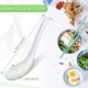 thumbnail image 3 of 12 Pieces Asian Soup Spoons Hook Style Ramen Spoon White Noodle Soup Spoons Japanese Melamine Rice Spoon with Hook Handle Chinese Wonton Soup Spoon for Soba Rice Pho Ramen Noodle, 6.3 Inch, 3 of 5