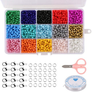 FGY 5780PCS Bracelet Making Kit 15 Colors Seed Beads Clay Beads