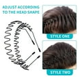thumbnail image 2 of 4 diademas de metal: unisex, dos tipos de diademas negras clásicas, aro de pelo ondulado con resorte de metal, diademas para accesorios para el cabello de mujer, diademas de hombre para cabello largo., 2 of 8