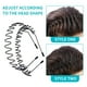 thumbnail image 2 of Paquete de 4 diademas de metal: dos diademas negras clásicas unisex, diadema ondulada con resorte de metal, diadema para accesorios de cabello para mujer, diadema para cabello largo para hombres. Zhivalor CDWJ123, 2 of 4