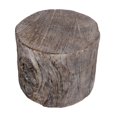 thumbnail image 1 of Tabouret en Ciment de 9 Pouces, Design Souche d'Arbre, Dessus Rond, Brun Classique, 1 of 1