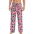thumbnail image 1 of Fotbe heart with cow Pantalones de Pijama para Hombre, Pantalones de Dormir, Pantalones de Casa con Cintura Ajustable y Bolsillos-Large, 1 of 6