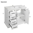 thumbnail image 2 of Harper & Bright Designs 36" White Bathroom Vanity with Sink, Bathroom Floor Cabinet with Soft-Close Door, Adjustable Shelf & 3 Drawers, 2 of 19