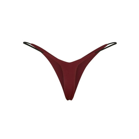 

Women Underwear Sexy Thong Low Rise Double Layer Thong Briefs Stretchy Female Underpanty Panties Comfort Undergarments