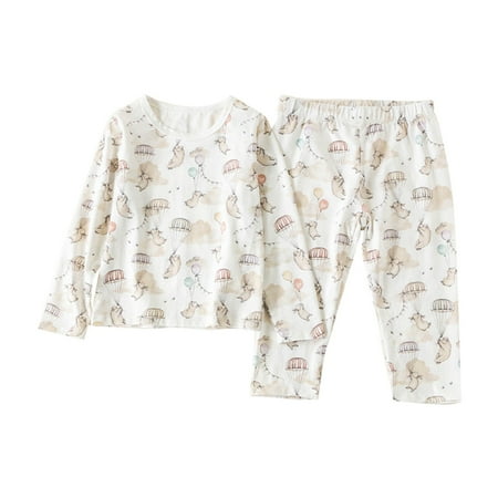 

ZIZOCWA Baby Girl Clothes Set 2023 Spring And Summer New Long Comfortable Baby Clothes Set Cute Cartoon Printed Baby Top And Pants Two Pieces Baby Girl Outfits Clothes for Kids Girls Size7-8 New Bor