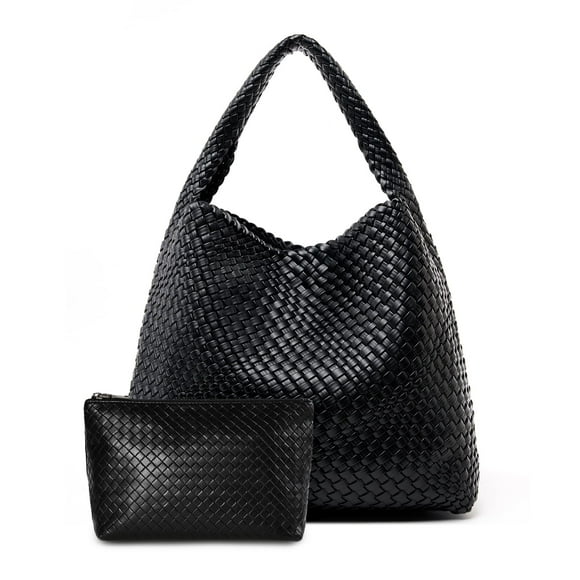 Bolso de mano MELOLILA grande de piel tejida para mujer con bolso de mano