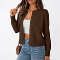 thumbnail image 4 of SUNBS Long Sleeve Sweaters for Women Cropped Cardigan Womens Lightweight Blouse Fashion Knit Top Button Up Clothes, 4 of 8
