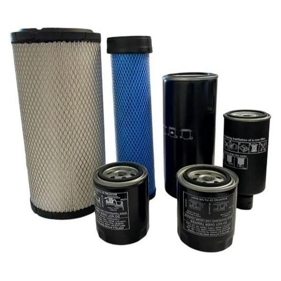 FILTER PACK OF 6 Compatible for MAHINDRA Tractor mPower 75-0789F1, 0790F1, 8618D1, 2702C1, 6115P04, 3351C1 or 6642V91