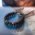 thumbnail image 4 of Womens Bracelet Nature Lava and Onyx Bead Bracelets for Women，Essential Oil Anxiety Bracelet, 4 of 7