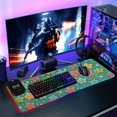 thumbnail image 6 of RGB Gaming Mouse Pad 15W Wireless Charging Large Waterproof Desk Mat 13 Light Modes Mousepad 31.5x11.8 Lovely Cartoon Stars, 6 of 6
