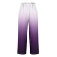 thumbnail image 4 of LEBONYARD Womens Plus Size Clearance $5,Pants for Women Dressy Casual,Women'S Spring Printed Elasticated Waist Full Length Casual Pants Nine-Point Pants Purple L, 4 of 5