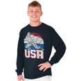 thumbnail image 4 of Street Fighter American Guile USA Men's Long Sleeve Tee T Shirt Brisco Brands S, 4 of 6