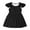 Black, variant on Gaexia Girls Dresses ,Solid Dresses For Girls Toddler Flutter Sleeve Dress Casual Party School Dresses Clothes For Kids (Black,140)