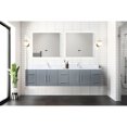 thumbnail image 3 of Dark Grey Double Bath Vanity 84 In. W X 22 D With Mirrors - 6 Drawers, 2 Compartments, Open Cabinet For Spacious Storage Space, 3 of 4