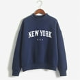 thumbnail image 4 of Bibifish Womens Hoodies Autumn Winter Crew Neck Sweatshirts Oversized Casaul Letter Print Long Sleeve Pullover Sweatshirts For Ladies, 4 of 4
