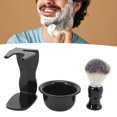 thumbnail image 1 of Soporte Para Cuenco Para Brochas De Afeitar Para Hombre, Juego De Afeitado 3 En 1 Seguro Y Sencillo, Regalo Ideal Para Promover El Secado Para Viajes, 1 of 7