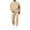 Beige, variant on Nokdvo Tracksuits 2 Piece Set for Men Crewneck Long Sleeve Suits Sets Solid Color Stretchy Sweatsuits with Pockets Trendy Thermal Winter Warm Casual Outdoor Sweatshirt and Sweatpants,Khaki M