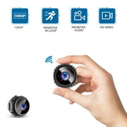 Mini Camera WiFi Wireless Video Camera 1080P HD Small Home Security Surveillance Cameras ,Portable Tiny Nanny Cam with Night Vision Motion Detection for Car Indoor Outdoor