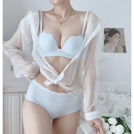 2368# Small Chest Push up Breast Holding Comfortable Bra Wireless Strapless Non-Slip Underwear Women