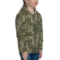 thumbnail image 5 of Pofeuu Green Snake Skin Print Teenage Zipper Hoodie Sweatshirts Hooded Casual Jackets With Pocket For Boys Girls-Medium, 5 of 6