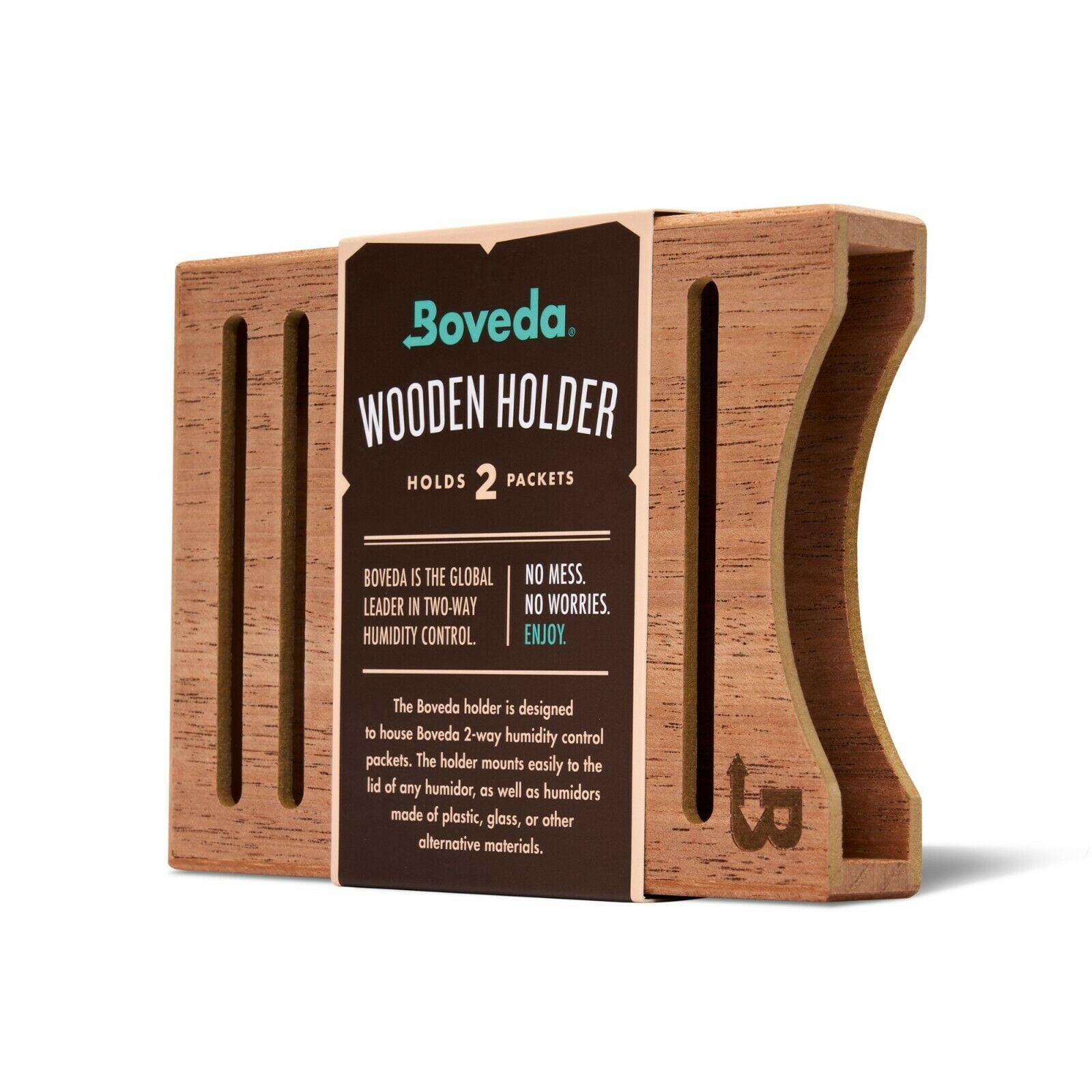 Boveda Cedar Wooden Holder for Mounts Easily to Any Humidity Control Packs 2 