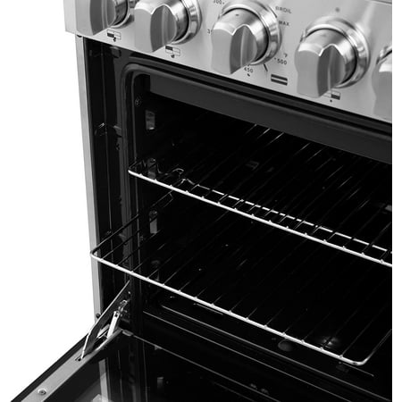 Forno Appliances - Lamazze Alta Qualita 2.05 Cu. Ft. Freestanding Gas Range with LP Conversion Kit - Silver