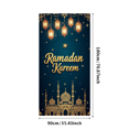 thumbnail image 3 of Ramadan Kareem Backdrop Banner Decorative Lanterns Mosque Design for Eid Mubarak Party Islamic Celebration Photography Props Home Decor Background, 3 of 4