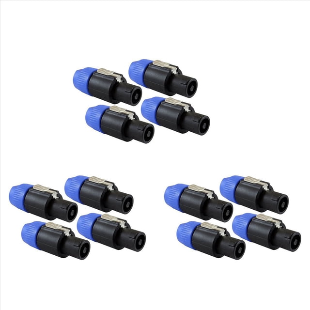 Enchufe de Altavoz Twist Lock Enchufe de Altavoz de 4 Compatible con Speakon NL4FC, NL4FX, NLT4X, NL2FC - 12 PACK