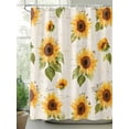 thumbnail image 2 of Retro Sunflower Shower Curtain, Vintage Flower Leaf Farmhouse Waterproof Shower Curtain Set with 12 Hooks Lightweight Washable Fabric Shower Curtains for Bathroom 48x72 Inches, 2 of 6