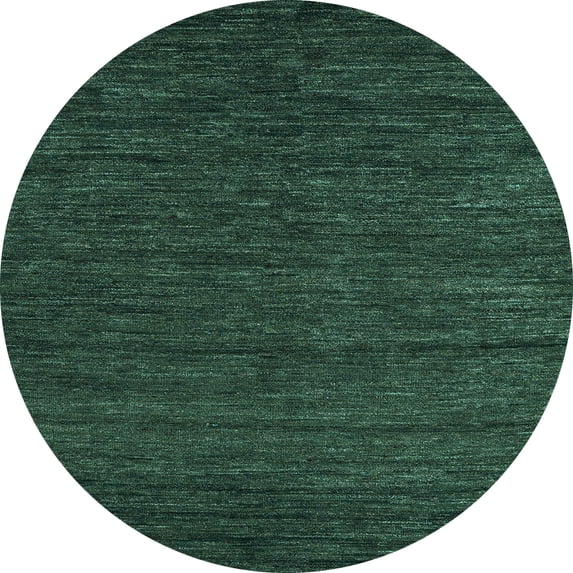 Ahgly Company Indoor Round Abstract Light Blue Modern Area Rugs, 7' Round