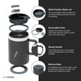 thumbnail image 3 of Taza térmica de viaje EcoVessel TRANSIT 355 ml con asa aislada, 3 of 4