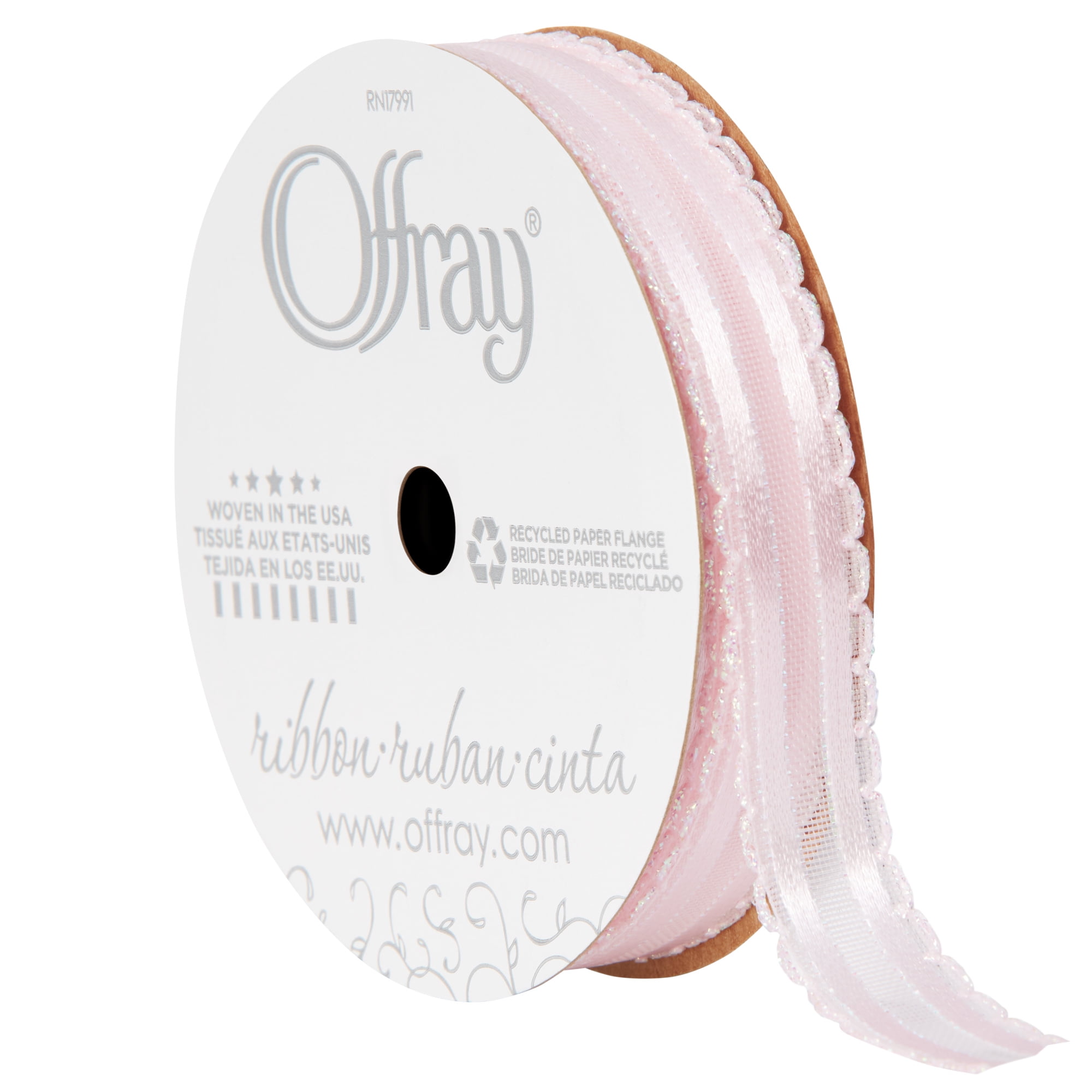 Offray Ribbon, Old Gold 5/8 inch Kendra Sheer Ribbon, 9 feet Offray Ribbon, Old Gold 5/8 inch Kendra Sheer Ribbon, 9 feet