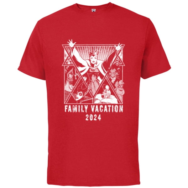 Sleeve Navy for - Family Villains T-Shirt Disney Adults Customized-Athletic Graphic Cotton 2024 Short Vacation Trip - Print