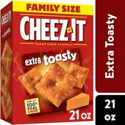 Cheez-It Extra Toasty Cheese Crackers, Baked Snack Crackers, 21 oz
