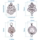 thumbnail image 2 of 4 broches de latón con cuentas de perlas y diamantes de imitación, 4 estilos diferentes para la creación de joyas, platino., 2 of 7