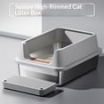 thumbnail image 6 of Giaone Stainless Steel Litter Box with Basins and Filter Pedals to Reduce Litter Tracking Cats Toilet for, 6 of 8