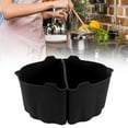thumbnail image 1 of Silicone Cook Pot Divider Accessory, Slow Cooker Liner  Protection 2Pcs Dishwasher Safe  for Food Black, 1 of 7