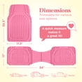 thumbnail image 3 of Carbella Pink Car Mats, 3 Piece Full Set Waterproof Trim-to-Fit Pink Floor Mats for Cars Trucks SUV, Deep Dish All-Weather Pink Car Floor Mats, Flexible Rubber Automotive Floor Mat Set for Women, 3 of 10