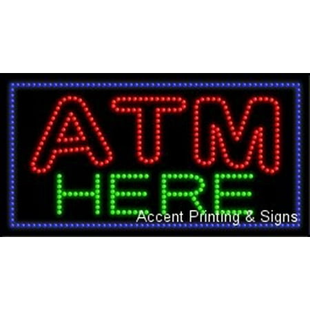 - ATM Here LED Sign (High Impact, Energy Efficient)