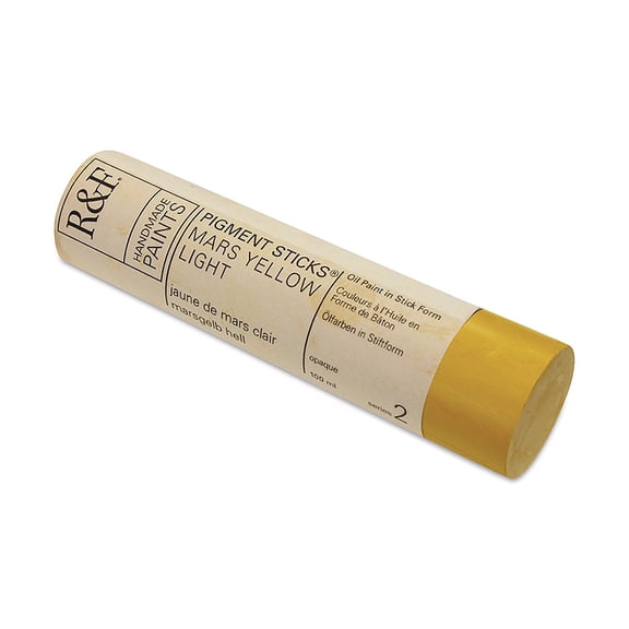 R&F Handmade Paints Pigment Stick, 100ml, Mars Yellow Light