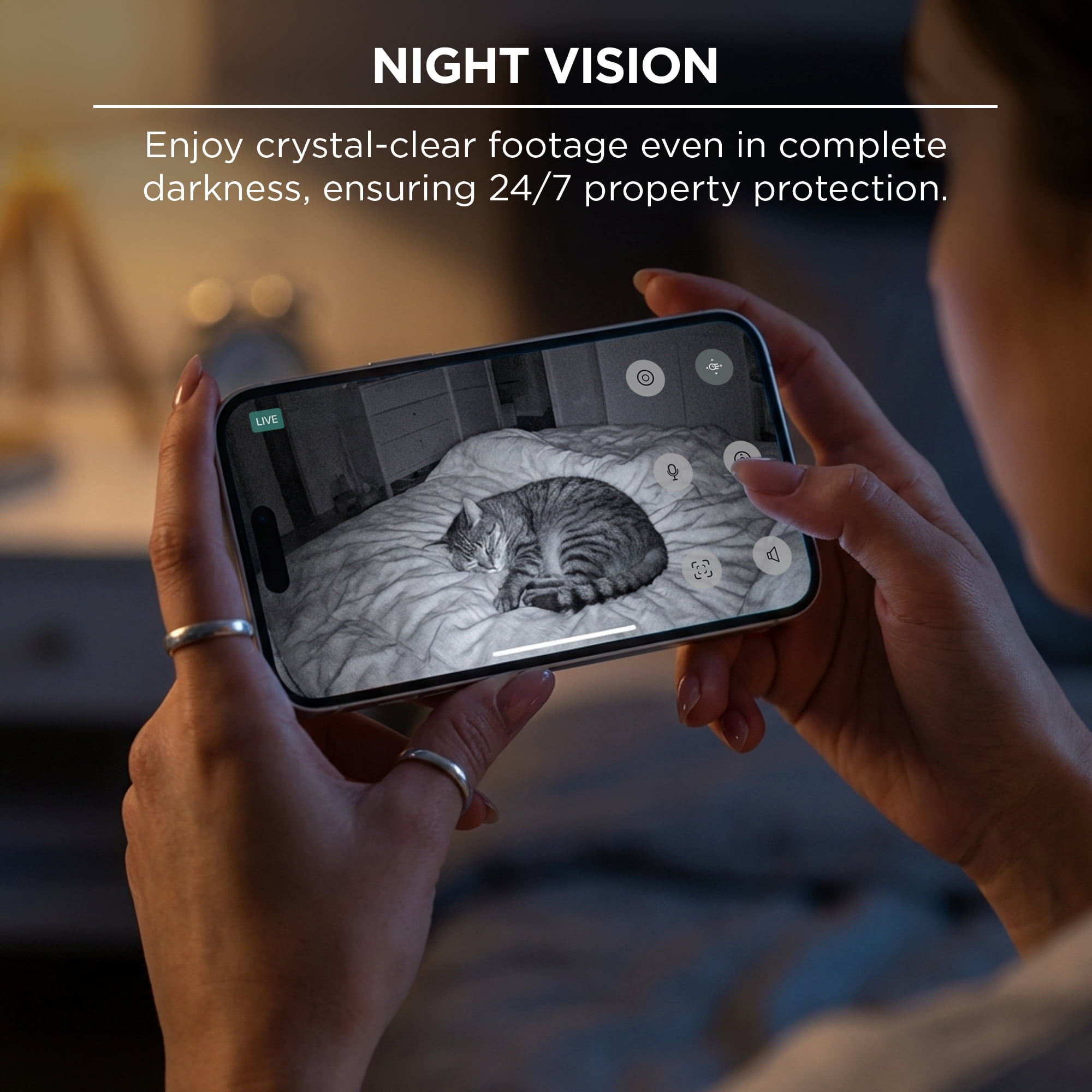 Merkury Smart 2K Auto-Follow Indoor Cameras with Motion Tracking, 2 Pack