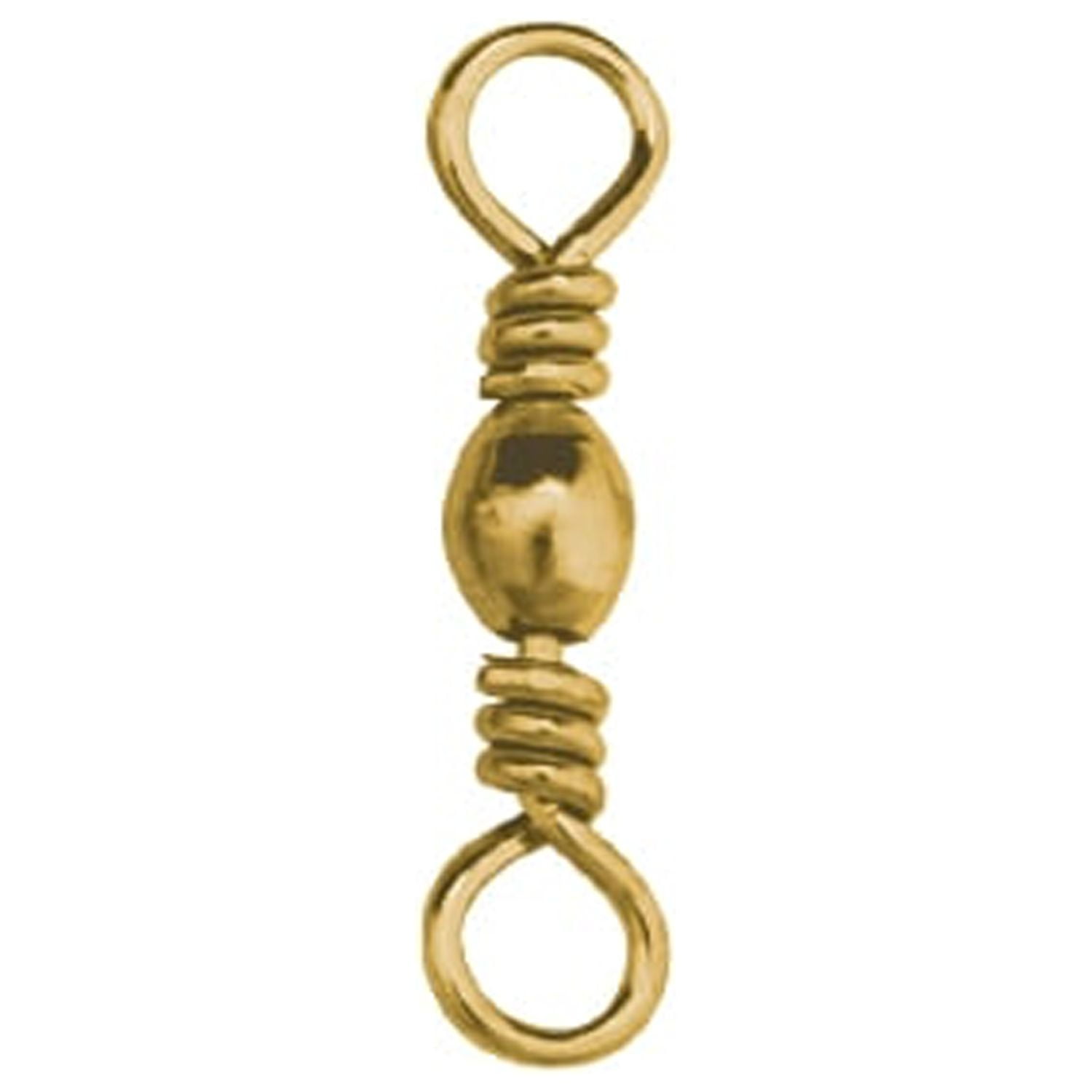 Eagle Claw Fishing Tackle Barrel Swivel, Brass, Size 1/0, 12 Pack