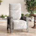 thumbnail image 1 of QinaQin Chaise Longue d'Extérieur en Rotin avec Dossier et Repose-Pieds Réglables, Chaise Longue en Rotin Réglable avec Table Relevable, Chaise Longue d'Extérieur avec Coussin, 1 of 8