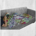 thumbnail image 6 of Psychedelic Soft Flannel Fleece Throw Blanket, Digital Fractal Landscape by Lake Tree Abstract Surreal Illustration, Cozy Plush for Indoor and Outdoor Use, 50" x 70", Multicolor, by Ambesonne, 6 of 6