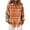 Multicolor-4, variant on Under 10 dollars! Women's V Neck Plaid Shirts Flannel Casual Blouses Button-Down Business Loose Tops Long Sleeve Fall Outfits