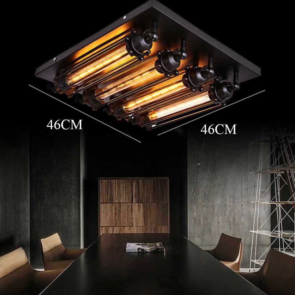 1 PCS Metal Lighting Fixture, Ceiling Light Fixture, Industrial Style Light Fixture, Voltage: 110V, 60Hz, Switch Type: Wall Switch (Not Included)