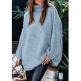thumbnail image 3 of Suéter PRETTYGARDEN 2025 Otoño Cuello Alto Oversize Azul Claro Talle L, 3 of 8